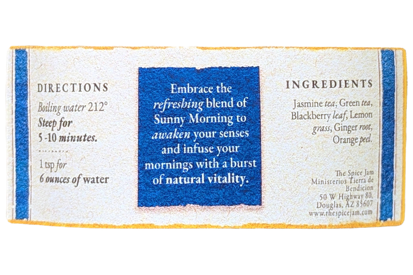 Sunny Morning - Herbal Tea - All Natural and Organic - 2.93 Ounces - 38 to 42 servings - Contains Caffeine - Promotes Health