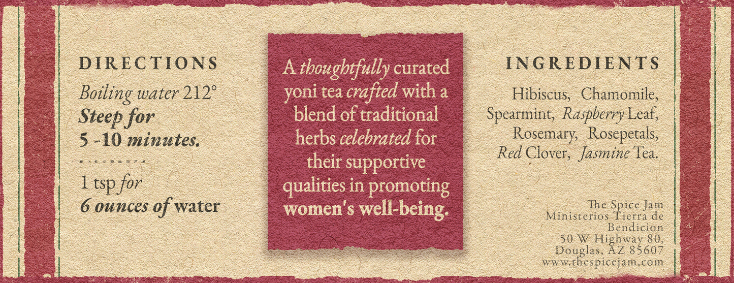 Yoni Wellness - Herbal Tea - All Natural and Organic - 1.30 Ounces - 35 to 40 servings - Contains Caffeine - Promotes Health