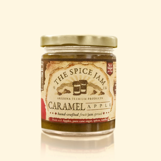 Caramel Apple Fruit Jam - 6 Ounce - Small Batch - Hand Made - Gourmet - All Natural - Low Sugar - No Preservatives - Gluten Free