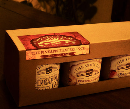 The Pineapple Experience Set A - Fruit Spreads - 27 Ounce - Small Batch - Hand Made - Gourmet - All Natural - Low Sugar - No Preservatives - Gluten Free