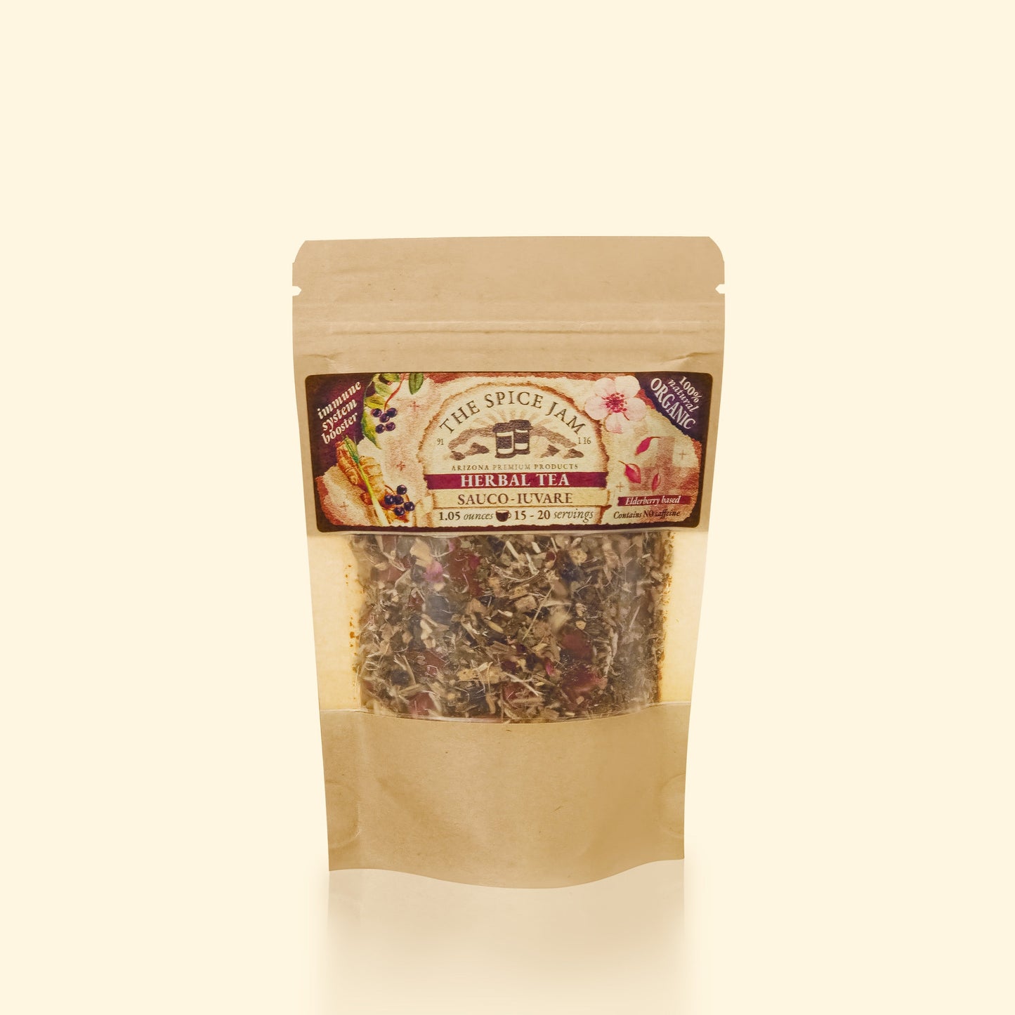 Sauco-Iuvare - Loose-leaf Herbal Tea - All Natural and Organic - 1.05 Ounces - 15 to 20 servings - No Caffeine - Promotes Health
